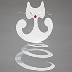 spiral cat white